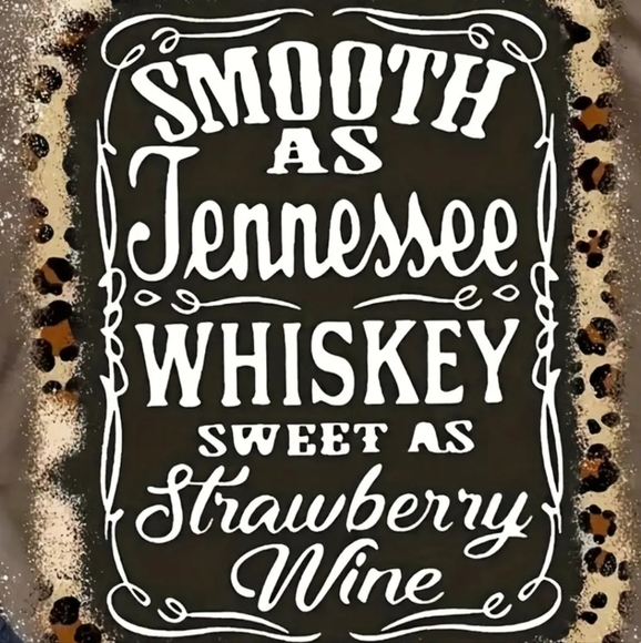Leopard Tennessee Whiskey Stawberry Wine T shirt - Picture 3 of 4